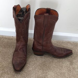 Lucchese brown leather boots! 10.5